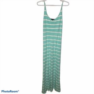 Forever 21 striped Maxi Dress L cami style beachy